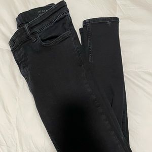 allsaints dark blue jeans